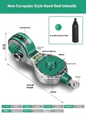 Woodworking Ink Fountain Automatic Drawing Line Marker Carpentry Building