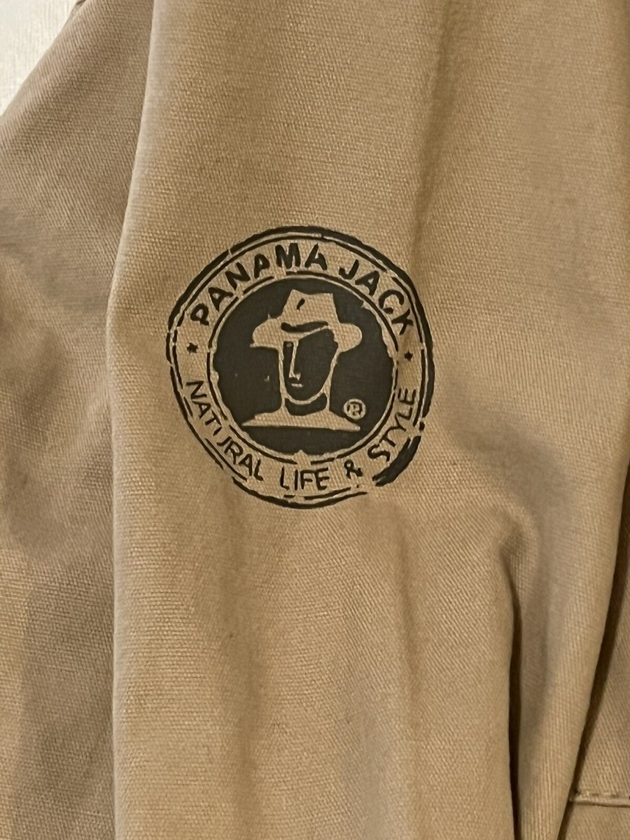 Panama Jack Full Zip Jacket Mens's Size XL Beige 100% Cotton | eBay