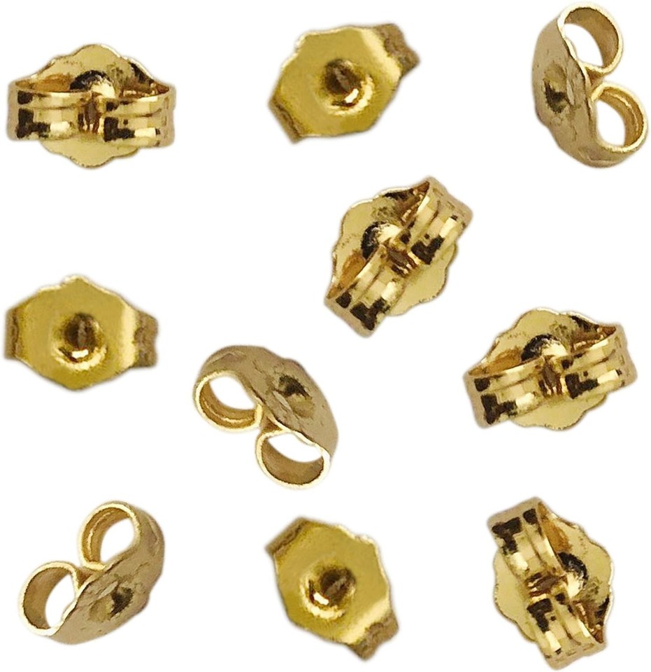 5 Pairs 14K Gold Earring Replacement Ear Locking for Stud Earrings NEW ...