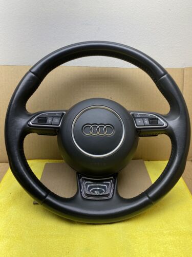 2012 - 2018 Audi A6 A7 C7 Steering Wheel Leather 3 Spoke Shift Paddle Oem