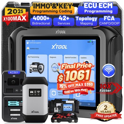 XTOOL X100MAX KC501 TOP Key Programmer E.CU Coding Full Diagnostic Topology Map