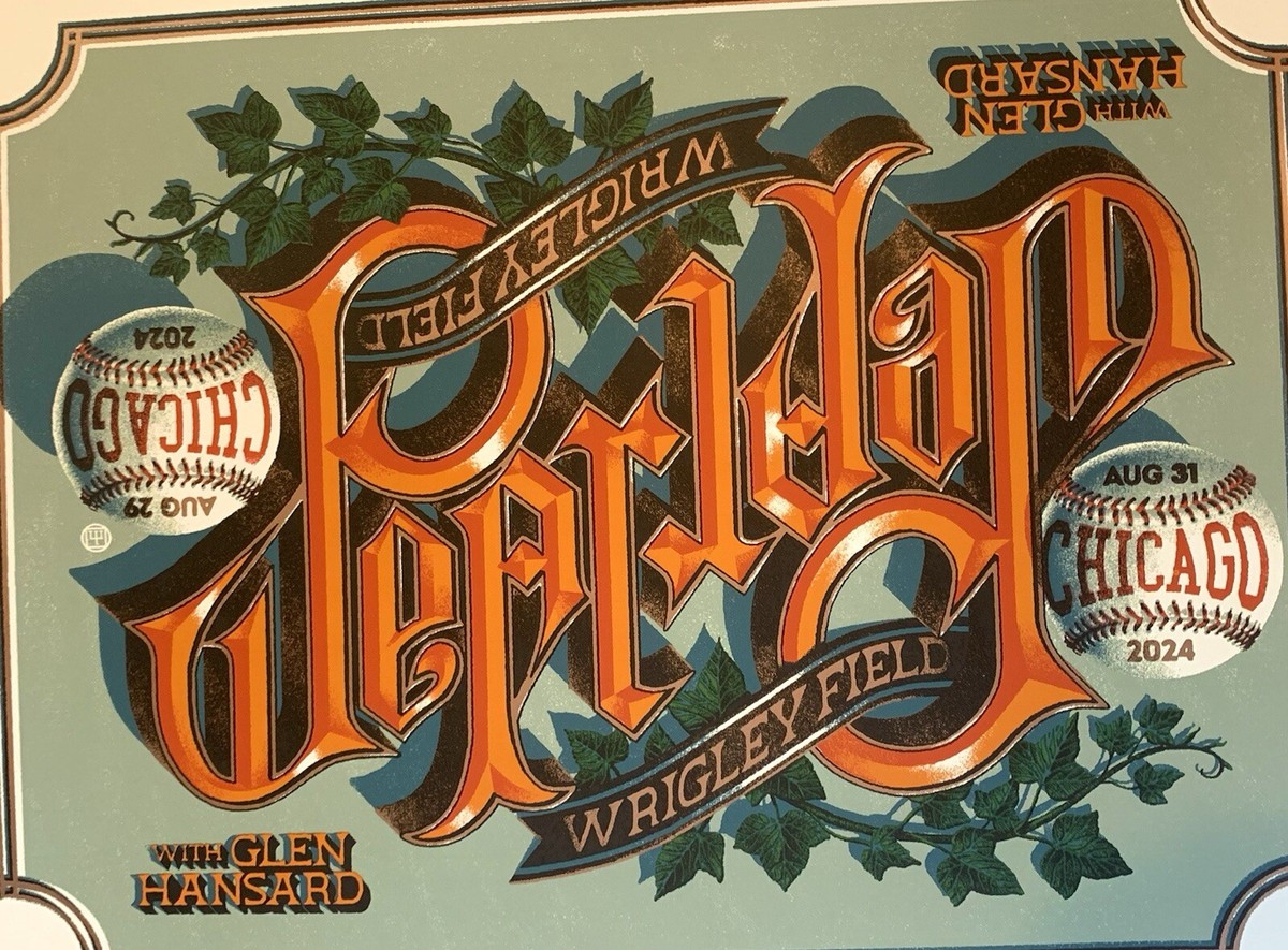 Celebration Artexpo NY/ディルトフ/ポスター Pearl Jam Chicago Poster 2024 Wrigley Field max loeffler art