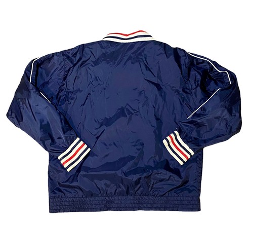 Vintage Lavon Windbreaker Navy Blue Jacket Lightweight USA 90s Full Zip Medium - Picture 2 of 6