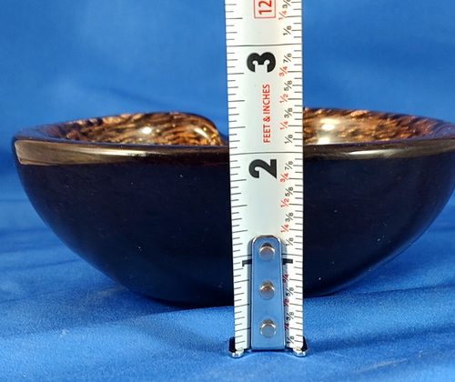 Vintage Fratelli Toso Murano Glass Copper/Brown Aventurine Sommerso Ashtray MCM - Picture 16 of 16
