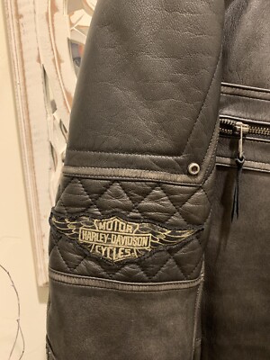 Mens Harley Davidson Tifton Goat Skin 2XL Leather Riding Jacket