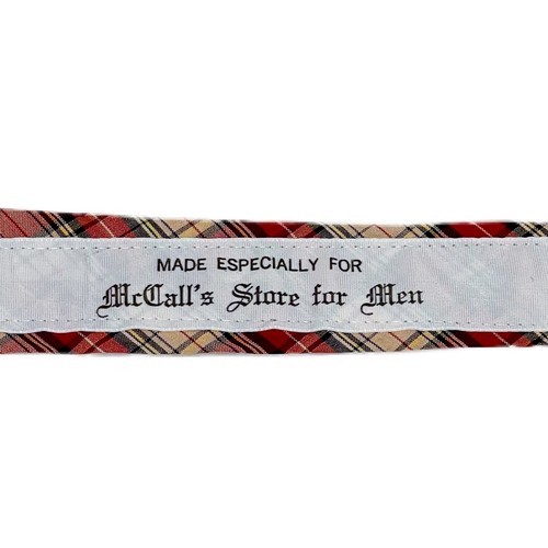 Pride of England Red Plaid Neck Tie - McCall’s Store for Men - Cotton Christmas - Picture 8 of 8