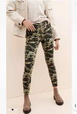 Anthropologie Pilcro Camo Corduroy High Rise Skinny Pants Button Fly 27 NWT B