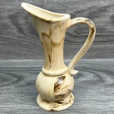 Vtg Pitcher Vase Hand Crafted Native Folk Art Made In Alaska 5" H