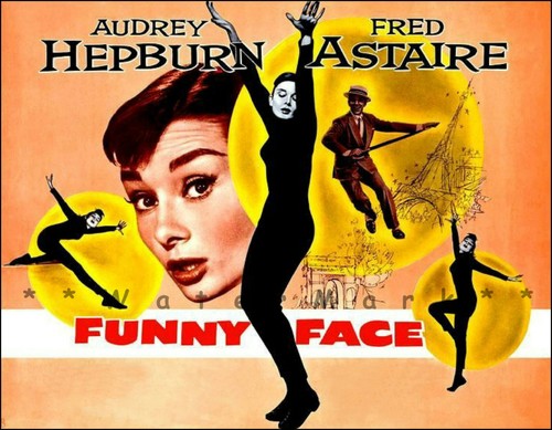 Funny Face 1957 Movie Audrey Hepburn Fred Astaire Vintage Poster Print Retro Art