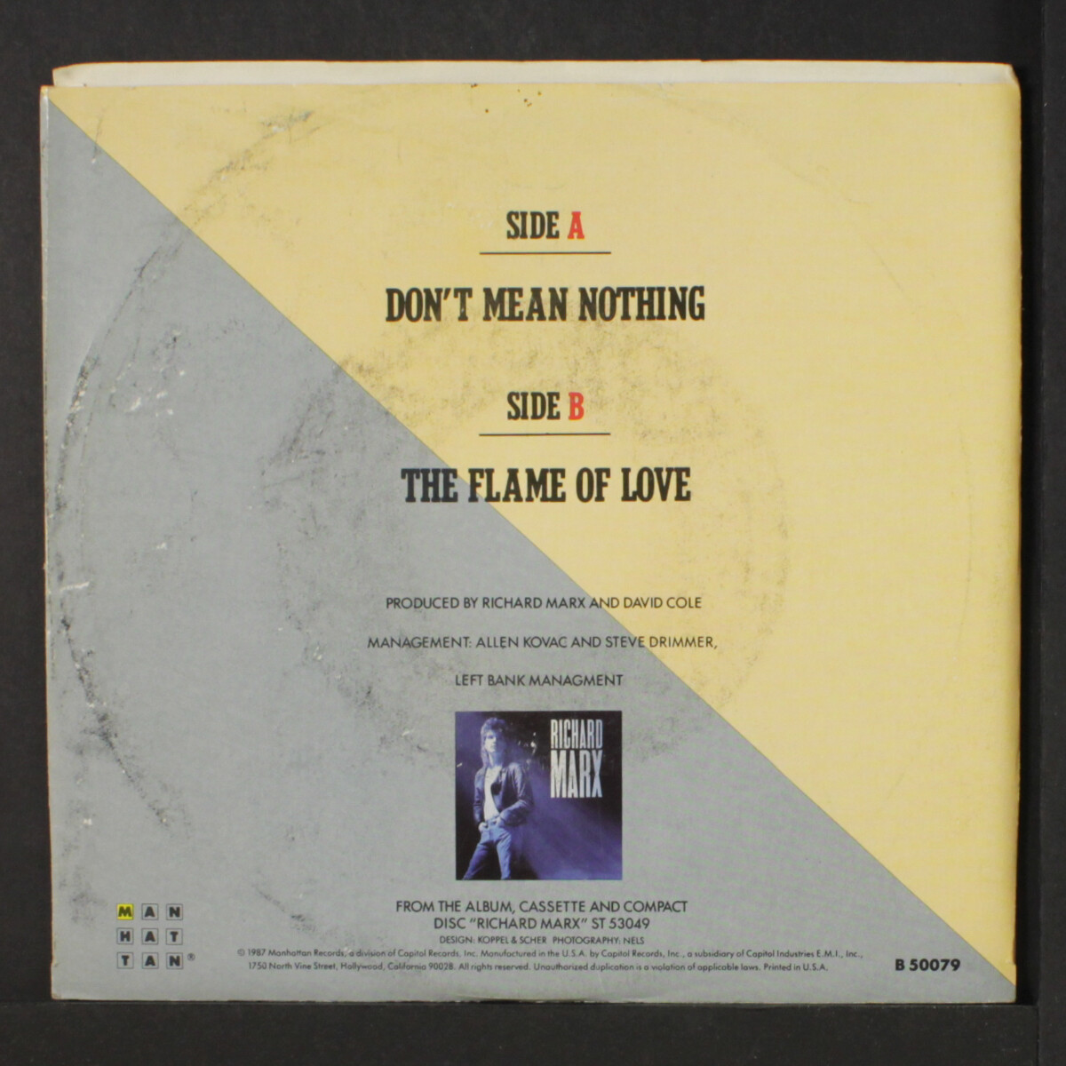 RICHARD MARX: don't mean nothing / the flame of love