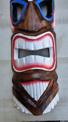 Interlifestyle Tiki Wandmaskers, 2 stuks, 50 cm, in Hawaii-stijl met