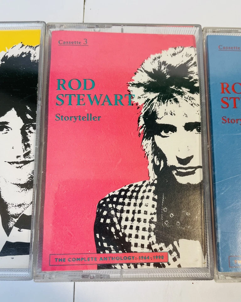 Rod Stewart Cassette Tape Lot STORYTELLER Complete Anthology 1964-1990 Set of 4 Foto 4 de 4