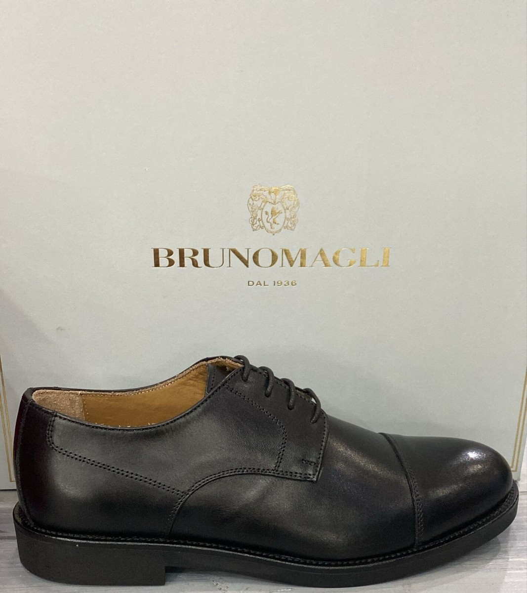 BRUNO MAGLI scarpa uomo size Eu 42 inglesina DERBY nero pelle