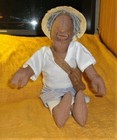Cute, Vintage stuffed man farm worker doll, Storage Unit find — photo 2
