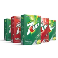 7 UP Sugar Free Flavored Drink Mix Pack of 5 Makes 72 Drinks Portable 0 Calorie