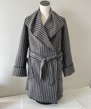 Janska Gray/ Black Houndstooth Wrap Jacket Sz S