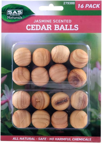 SAS Pest Control Jasmine Scented Cedar Moth Balls (Pack of 16) - Picture 8 of 12