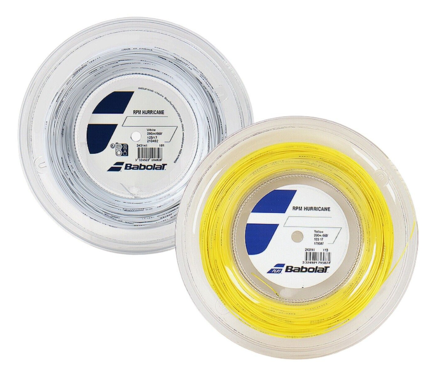 Теннисная ракетка Babolat RPM Hurricane 1,25 мм, 200 м, 17 г, Поли струна 243141