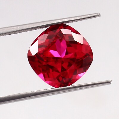 Natural Flawless Mozambique Blood Red Ruby Cushion Cut Loose Gemstone 12x12 MM