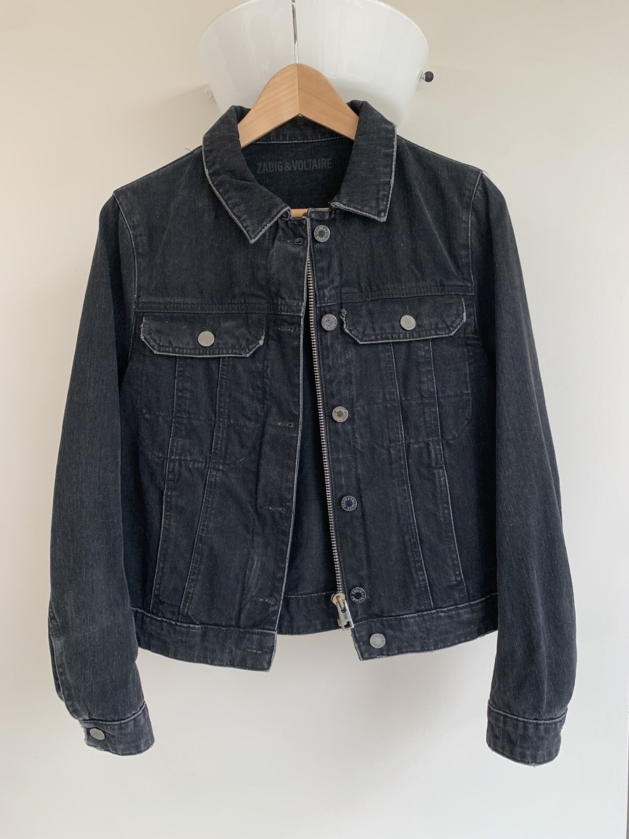 Zadig & Voltaire Black Denim Jacket - M | eBay UK