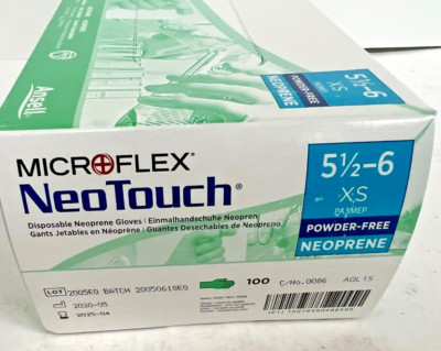 Microflex NeoTouch PA3MEP XS Powder Free Neoprene Gloves - Box of 100