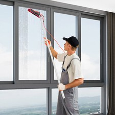 Teleskopstange Fensterreinigung 8 Meter Ausziehbar mit Bürste Wasserführende DE