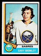 1974-75 Topps Hockey Card #7 Gary Bromley
