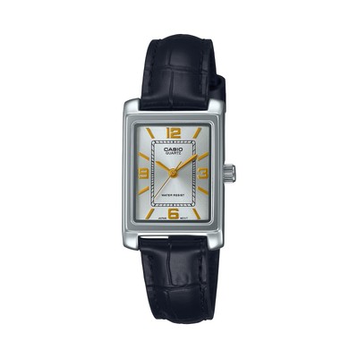 Womens Wristwatch CASIO LTP-1234PL-7A2EF Leather Black Vintage