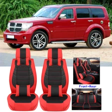 PU Leather Car Seats Cover Front&Rear Full Set Car Seats Cushion For Dodge Nitro