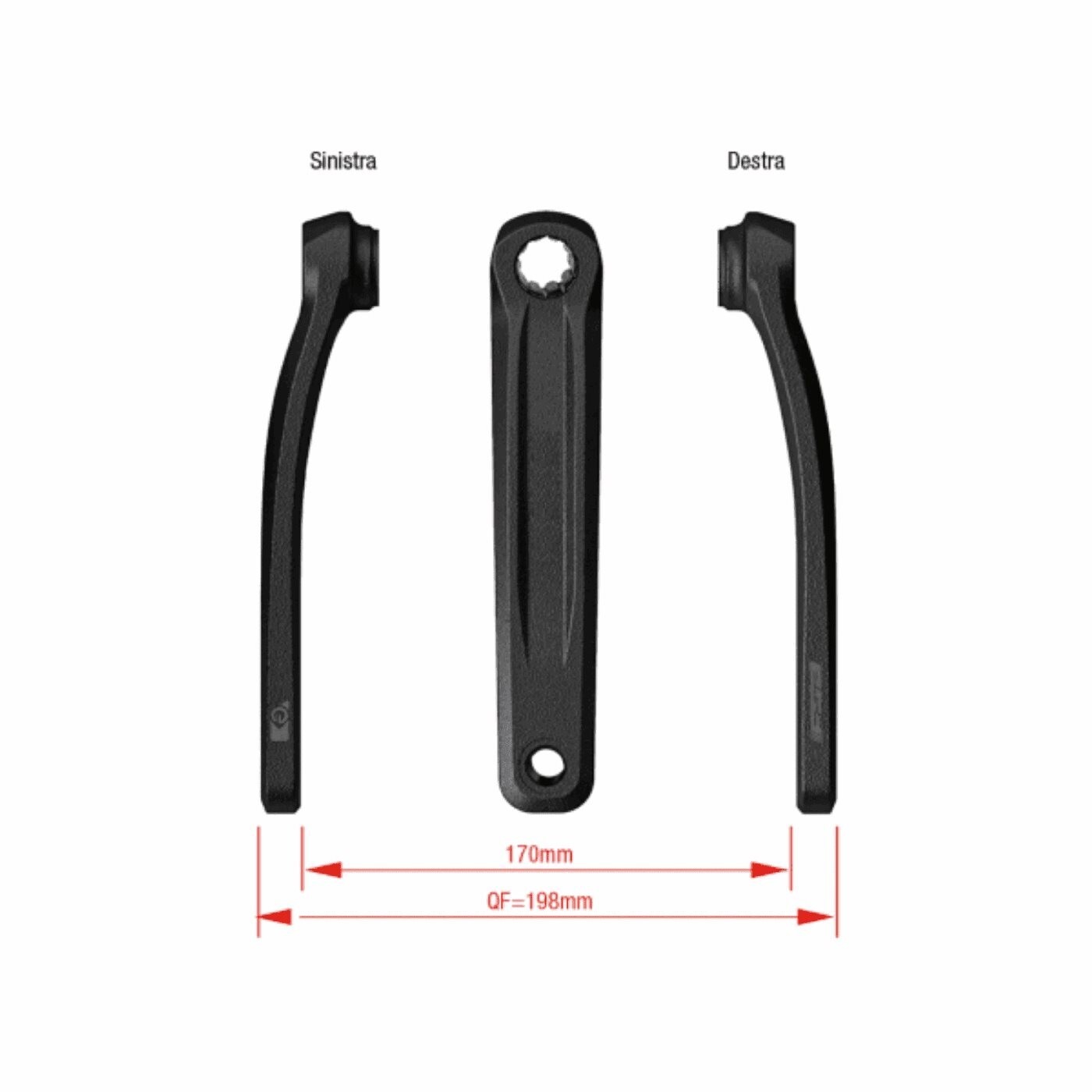 Paire De Bras De Manivelle 210mm Pour Moteur D'entraînement Central Vélo - Compatible BMX, Cruiser, Cyclocross, VAE