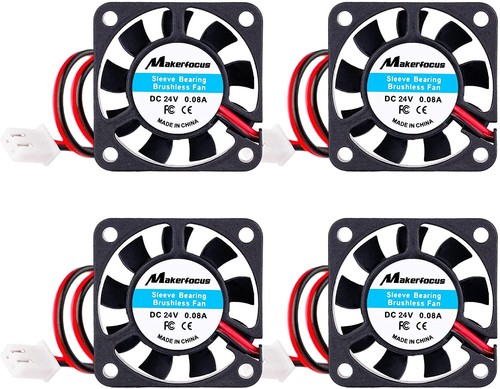 4 x Fans 24V 0.08A DC 4010 Silent Cooling Fan 40mm 28cm Cable for 3D Printer DVR - Picture 3 of 9