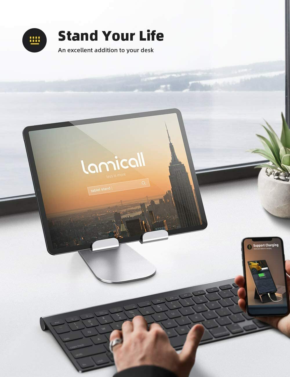 Supporto Per Smartphone Da Tavolo Universale - Per Cellulari Fino A 11 Pollici - Foto 2