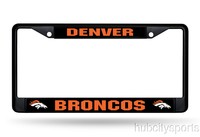 Denver Broncos Black Chrome Metal License Plate Cover Frame Denver Broncos Black Chrome Metal License Plate Cover Frame