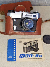 Vintage Soviet Rangefinder Camera FED 5B with Industar-61 L/D Lens-Full Set with