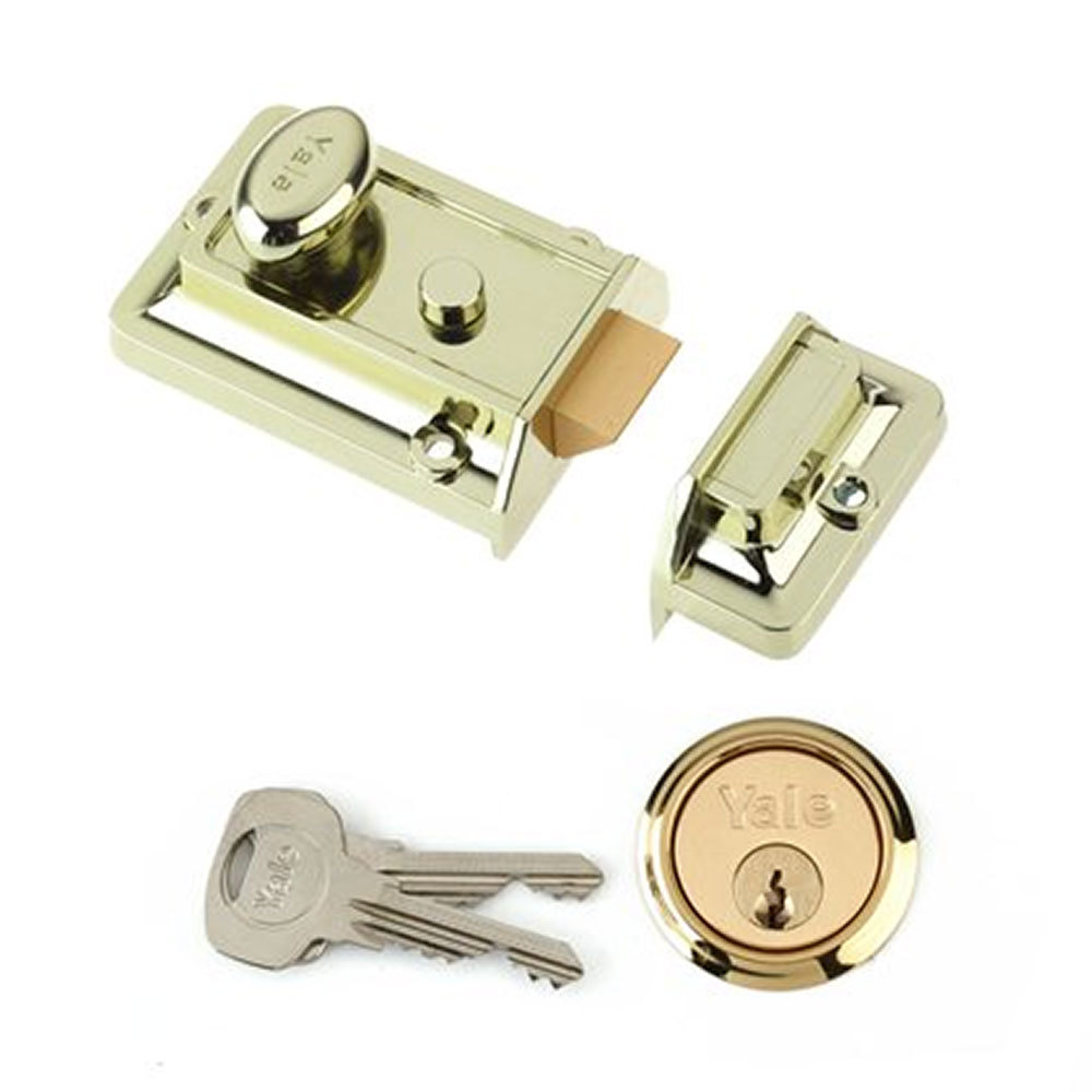 Yale Traditional Nightlatch Brasslux 60mm (B-77-BLX-PB-60)