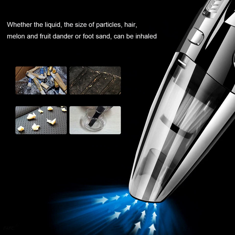 Wet/Dry Cordless Handheld Vacuum Powerful Suction USB-C Rechargeable Home & Car - Image 4 of 4