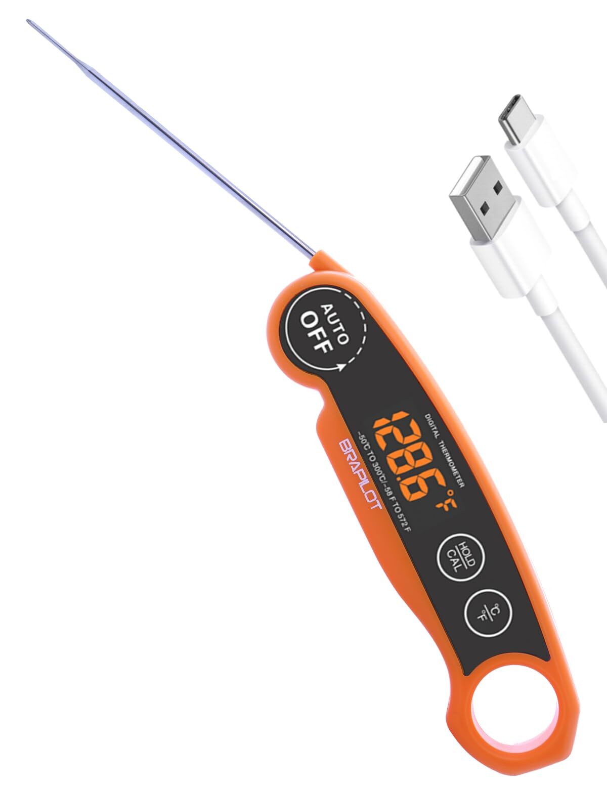 Meat Thermometer Rechargeable For Cooking 3~4s Instant Read Candy Cooking Food T-image