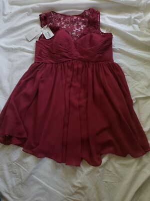 NWT JJ's House lace Chiffon Short Flowy Sleeveless Bridesmaid Dress Size  2xl | eBay