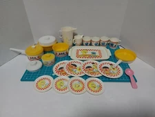 Vintage Chilton Globe Inc and FP Muppets Sesame Street Play Dishes - 24 Items