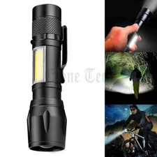 Tactical LED Flashlight USB Rechargeable 3Modes Light Zoomable Lamp Torch