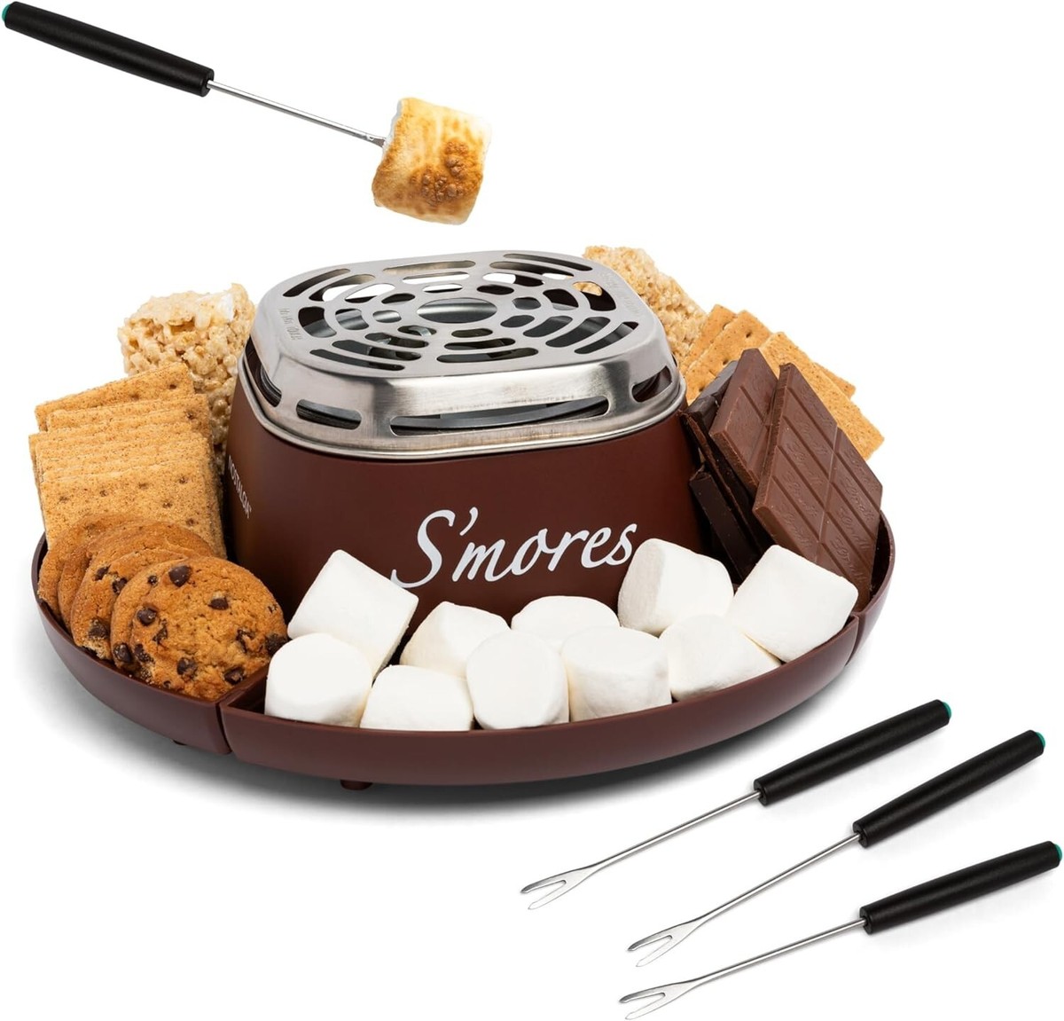 Tabletop Indoor Electric S'mores Maker Smores Kit With Marshmallow  Roasting St