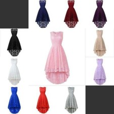 Women's Maxi Lace Dress Hemline Wedding Bridesmaid Formal Party Dresses d89