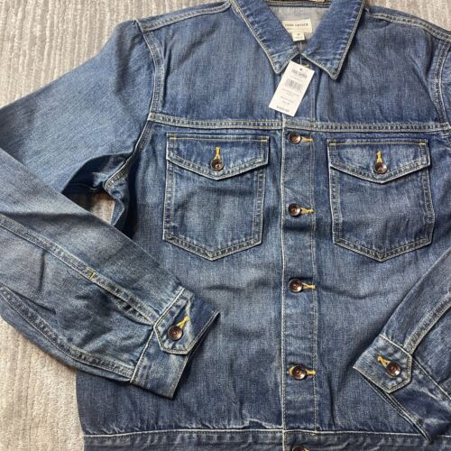 Todd Snyder Jacke Herren Medium Selvedge Denim Trucker Dark Wash Blau Knopf NEU - Bild 5 von 16
