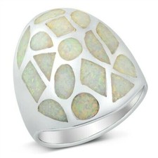 Ring Geniune Solid Sterling Silver 925 White ...