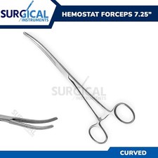 7" Fishing Curved Hemostat Forceps Locking Clamps Stainless Steel German Grade