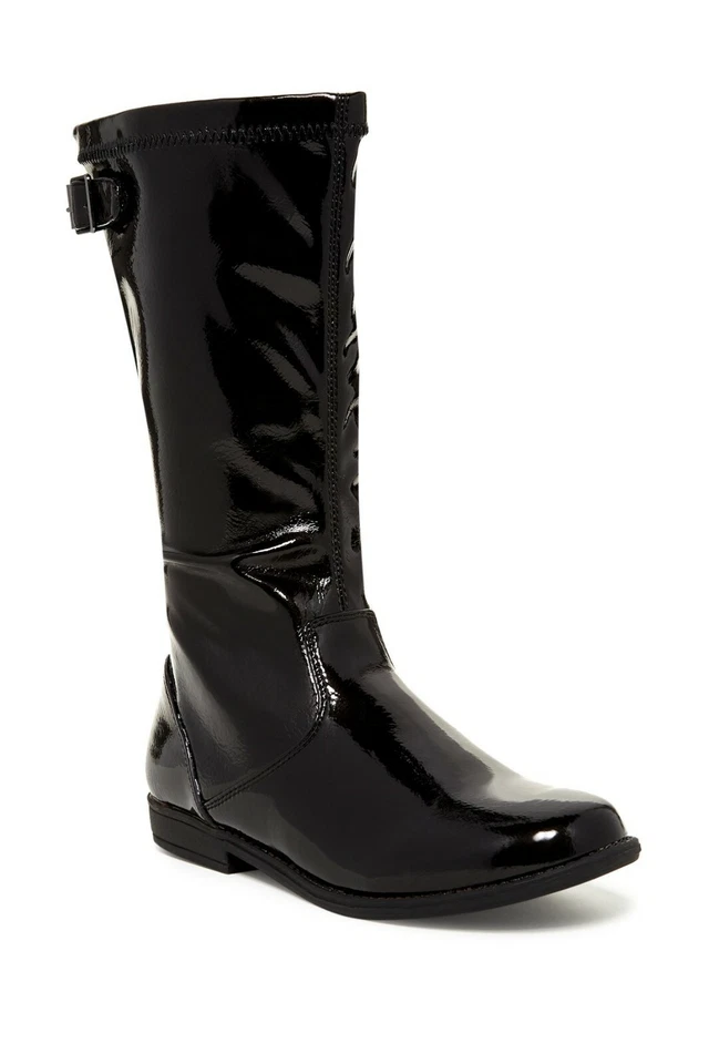 Kenneth Cole Boots Girls Black Patent Heart Treat NEW Little Girls Size 9 - Image 3 of 4