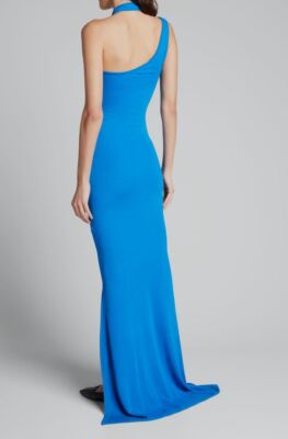 $1290 PROENZA SCHOULER Women Blue Crepe Jersey Halter Dress Size 6 | eBay