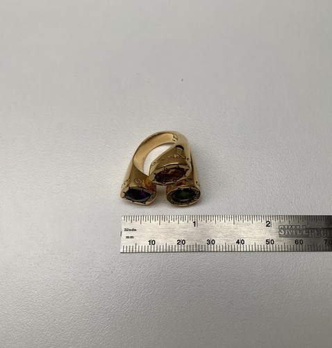 Rebecca Amethyst Peridot & Citrin Ring Größe 5,5 Hergestellt in Italien - Bild 9 von 9