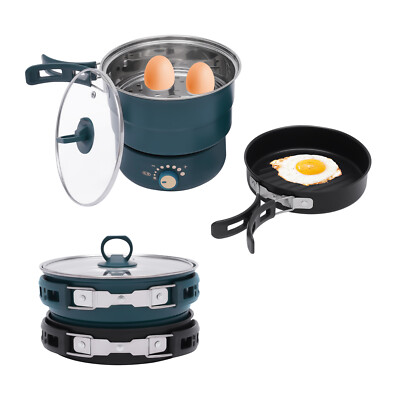 Electric Hot Cooker Pot Green Steamer Mini Multifunctional Pan Portable 110V New