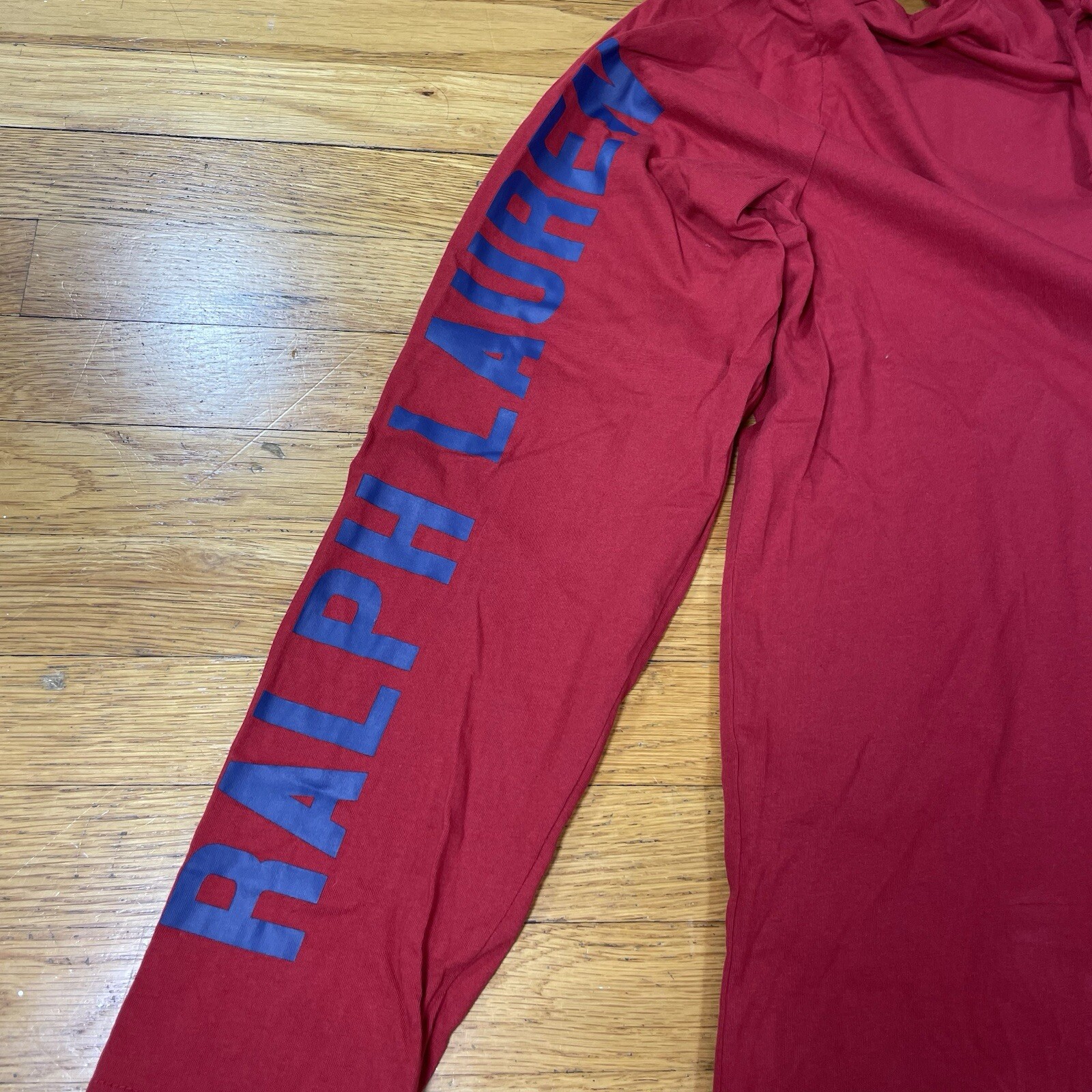 Polo Ralph Lauren felpa con cappuccio maglietta Big Pony 1967 bandiera USA rossa taglia L